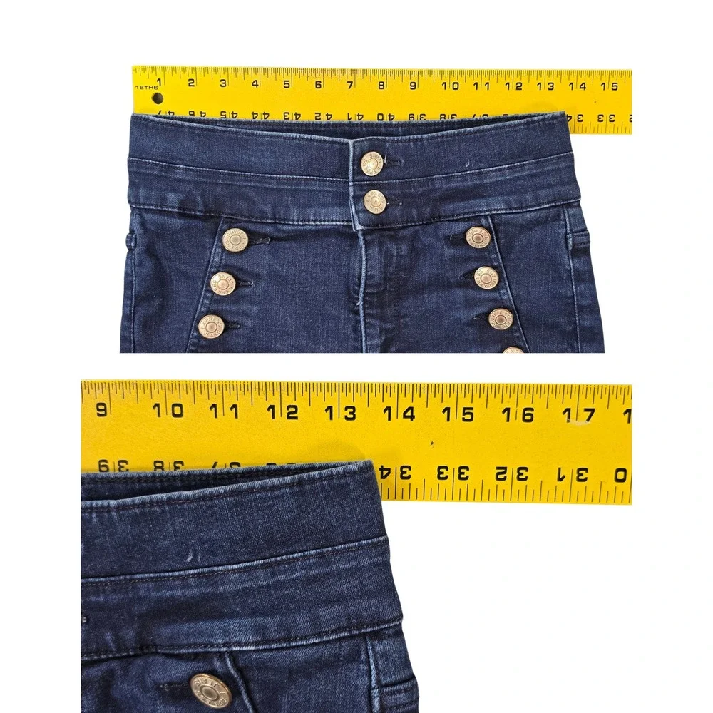 Perfect Super High Rise Sailor Shorts Womens 6 Long Dark Wash Express